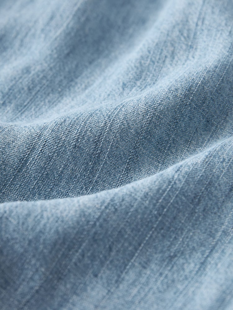 Light Blue TENCEL™ Linen Blend Summer Maxi Dress - Image 6 of 6