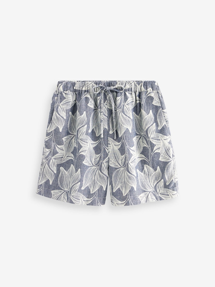 Marineblau/Metallic - Bedruckte Shorts - Bild 5 von 5
