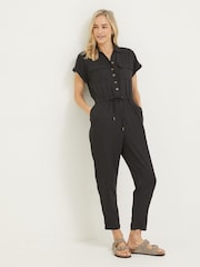 FatFace Black Una Jumpsuit - Image 1 of 5
