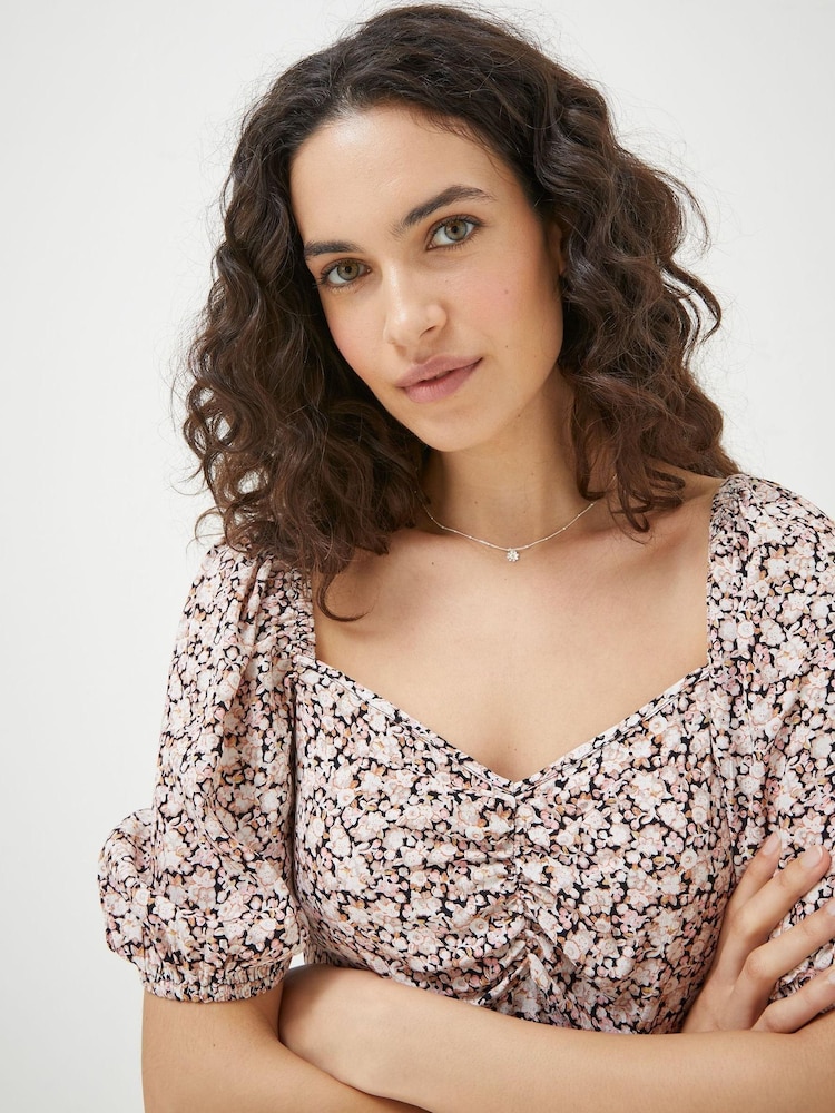 FatFace Brown Meadow Spring Tania Midi Dress - Image 7 of 7