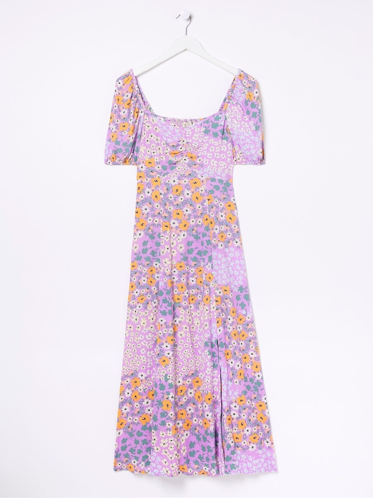 FatFace Purple Tania Meadow Midi Dress - Image 5 of 5