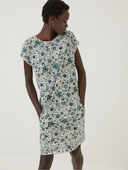 FatFace Natural Iris Sketched Jersey Dress - Image 1 of 5
