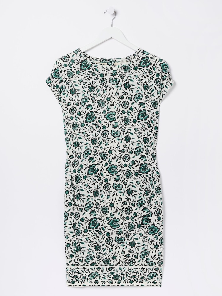 FatFace Natural Iris Sketched Jersey Dress - Image 5 of 5