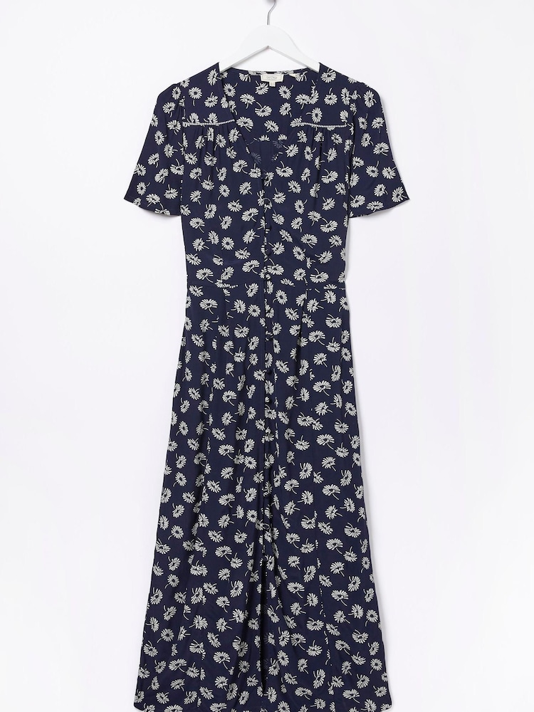 FatFace Blue Francis Daisy Midi Dress - Image 9 of 9