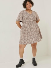 FatFace Red Fiona Meadow Jersey Dress - Image 1 of 4