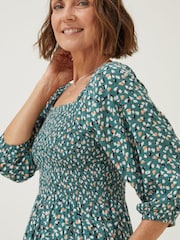 FatFace Green Midi Adele Dress - Image 3 of 5