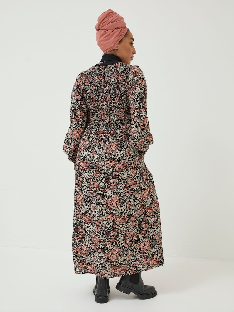 FatFace Fern Geblümtes Midikleid, Blush - Bild 2 von 6