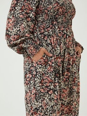 FatFace Fern Geblümtes Midikleid, Blush - Bild 5 von 6