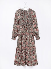 FatFace Fern Geblümtes Midikleid, Blush - Bild 6 von 6