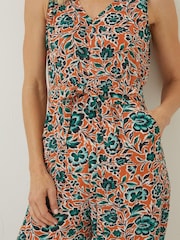 FatFace Orange Aderyn Sketched Jumpsuit - Image 4 of 4