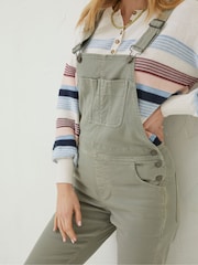 FatFace Green Lewes Canvas Dungarees - Image 4 of 6