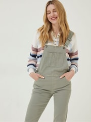 FatFace Green Lewes Canvas Dungarees - Image 5 of 6
