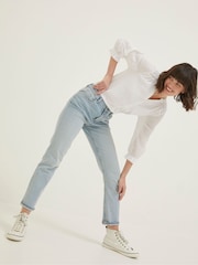 FatFace Blue Chesham Girlfriend Jeans - Image 3 of 5