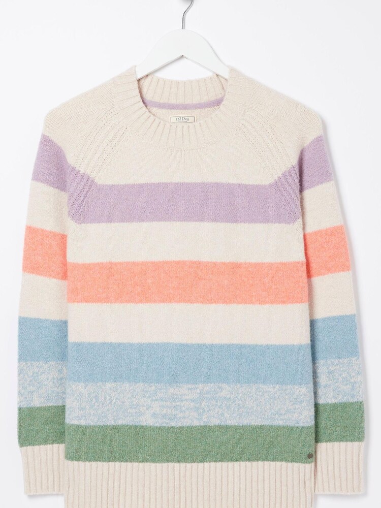 FatFace Purple Neighbourhood Stripe Jumper - Image 1 of 1