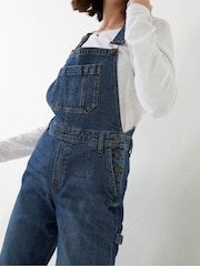 FatFace Blue Banbury Dungarees - Image 4 of 6
