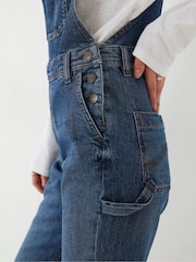 FatFace Blue Banbury Dungarees - Image 5 of 6