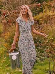 FatFace Natural Stevie Sketched Maxi Dress - Image 2 of 9