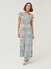 FatFace Natural Stevie Sketched Maxi Dress - Image 4 of 9