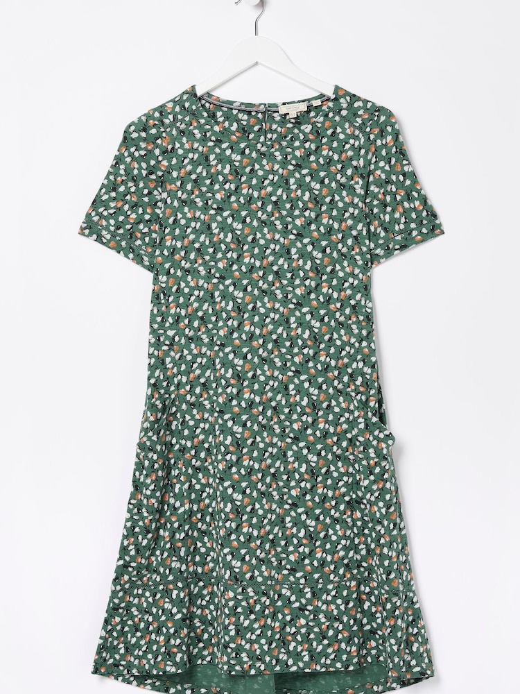 FatFace Green Simone Pears Jersey Dress - Image 5 of 5