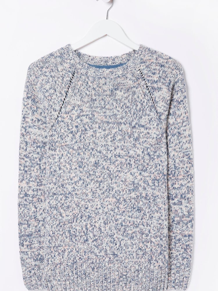 FatFace Blue Carly Twist Jumper - Image 1 of 1