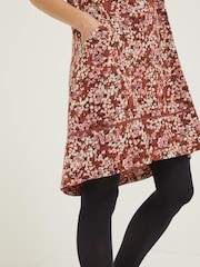 FatFace Brown Blush Simone Jersey Dress - Image 4 of 5