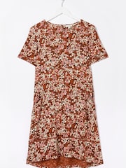 FatFace Brown Blush Simone Jersey Dress - Image 5 of 5