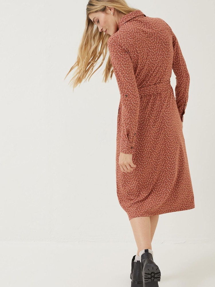 FatFace Brown Seed Geo Sarah Jersey Dress - Image 2 of 4 FatFace Brown Seed Geo Sarah Jersey Dress - Image 2 of 4