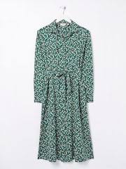 FatFace Green Sarah Ditsy Pears Jersey Dress - Image 1 of 1