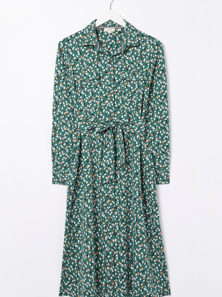 FatFace Green Sarah Ditsy Pears Jersey Dress - Image 1 of 1 FatFace Green Sarah Ditsy Pears Jersey Dress - Image 1 of 1