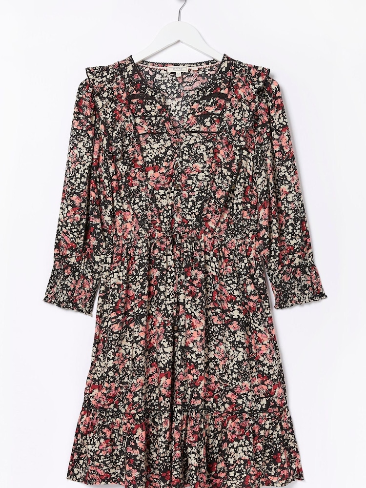 FatFace Black Porth Blush Floral Dress - Image 6 of 6