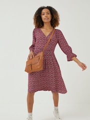 FatFace Red Maddox Retro Ditsy Dress - Image 2 of 6