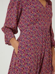 FatFace Red Maddox Retro Ditsy Dress - Image 6 of 6