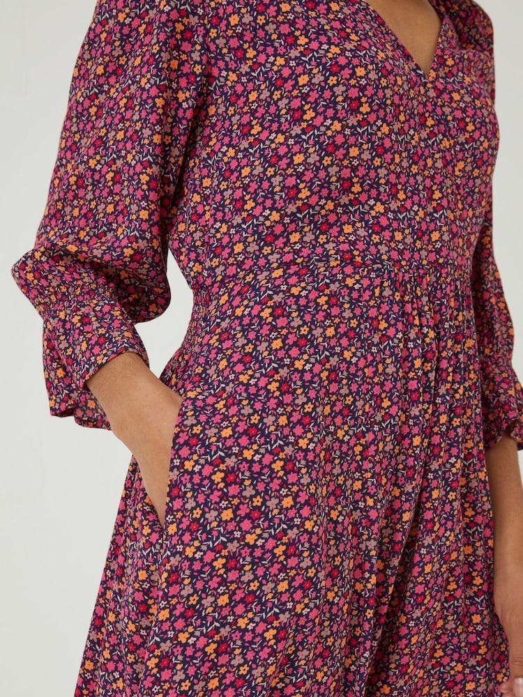 FatFace Red Maddox Retro Ditsy Dress - Image 6 of 6 FatFace Red Maddox Retro Ditsy Dress - Image 6 of 6