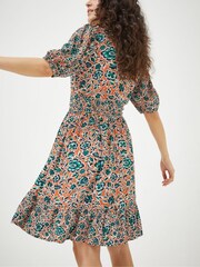 FatFace Orange Lottie Sketched Floral Dress - Image 2 of 5