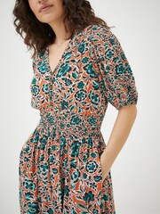FatFace Orange Lottie Sketched Floral Dress - Image 4 of 5