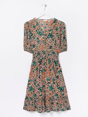 FatFace Orange Lottie Sketched Floral Dress - Image 5 of 5