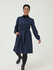 FatFace Blue Corby Shirt Dress - Image 1 of 6