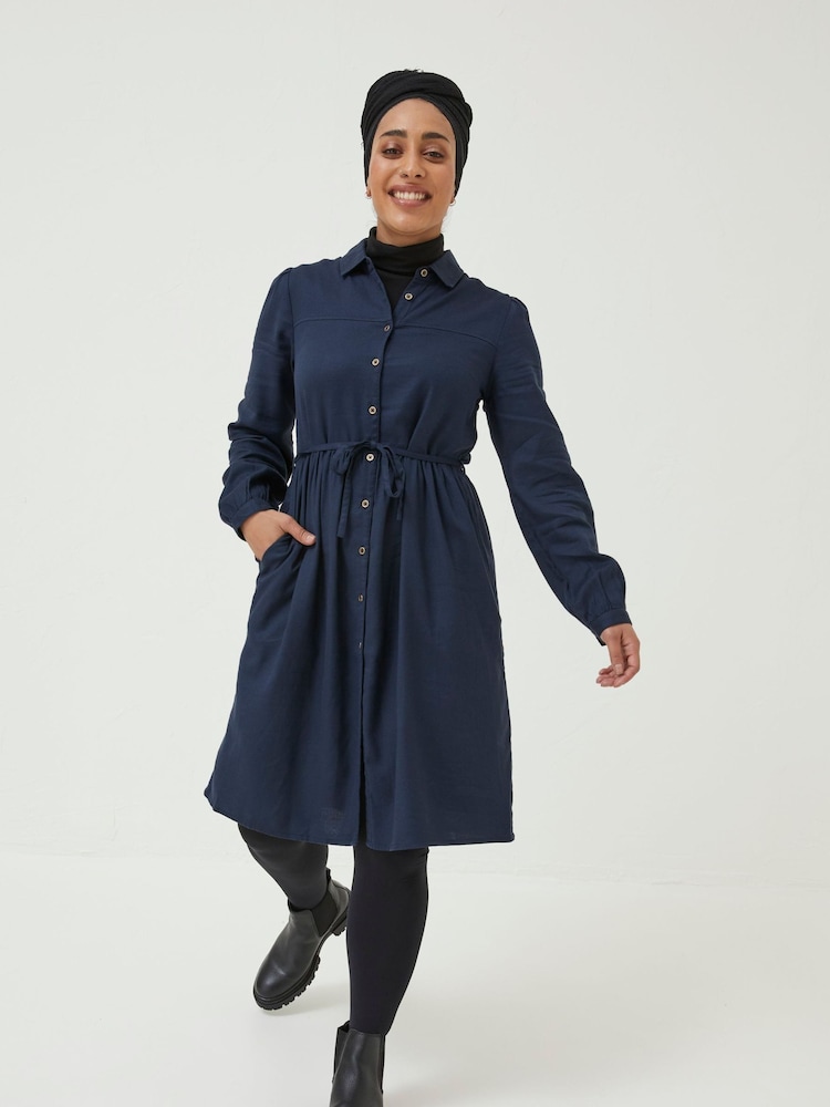 FatFace Blue Corby Shirt Dress - Image 1 of 6