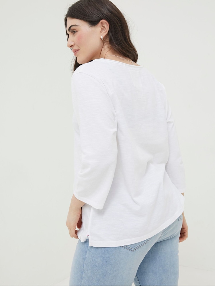 FatFace White Porter T-Shirt - Image 2 of 3