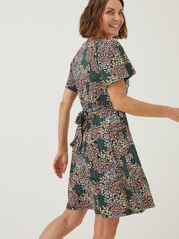 FatFace Black Patchwork Fiona Jersey Dress - Image 2 of 6
