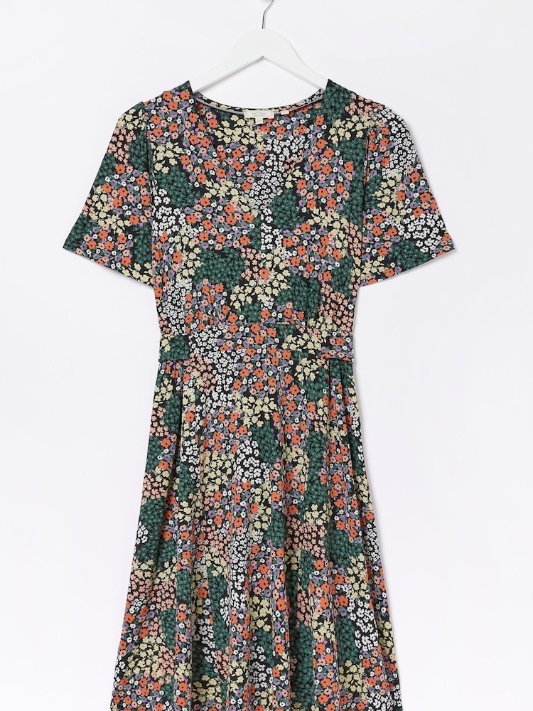 FatFace Black Patchwork Fiona Jersey Dress - Image 6 of 6