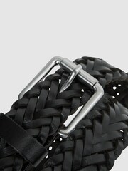 Reiss Black Carlton Woven Leather Belt - Image 5 of 10
