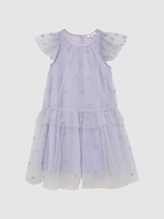 Reiss Lilac Fifi 4-9 yrs Tulle Embroidered Dress - Image 2 of 6