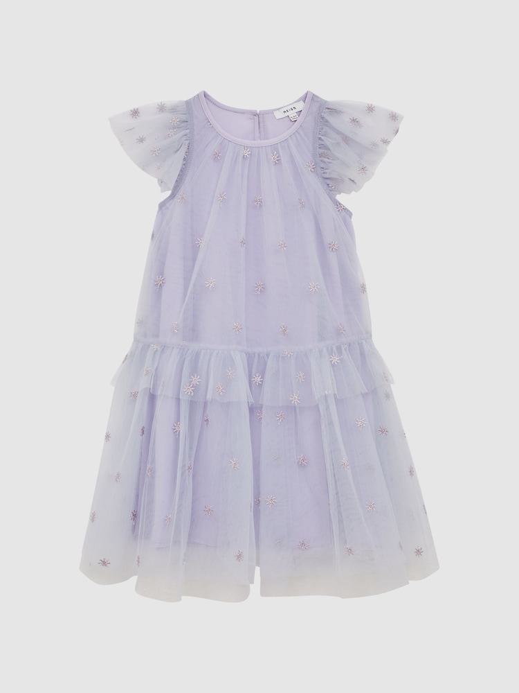 Reiss Lilac Fifi 4-9 yrs Tulle Embroidered Dress - Image 2 of 6