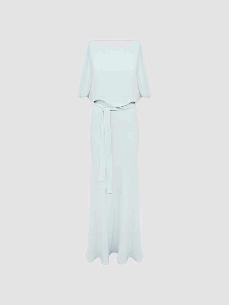Reiss Green Ida Cowl Neck Bridesmaid Maxi Dress - Image 2 of 6