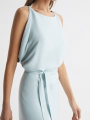 Reiss Green Ida Cowl Neck Bridesmaid Maxi Dress - Image 4 of 6