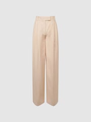 Reiss Nude Izzie Wide Leg Occasion Trousers - Image 2 of 7