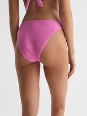 Reiss Pink Carina High Cut Bikini Bottoms - Image 5 of 5