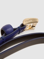 Reiss Purple Molly Mini Leather Waist Belt - Image 4 of 4