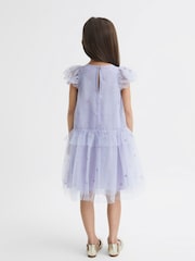 Reiss Lilac Fifi 9-12 yrs Tulle Embroidered Dress - Image 5 of 6